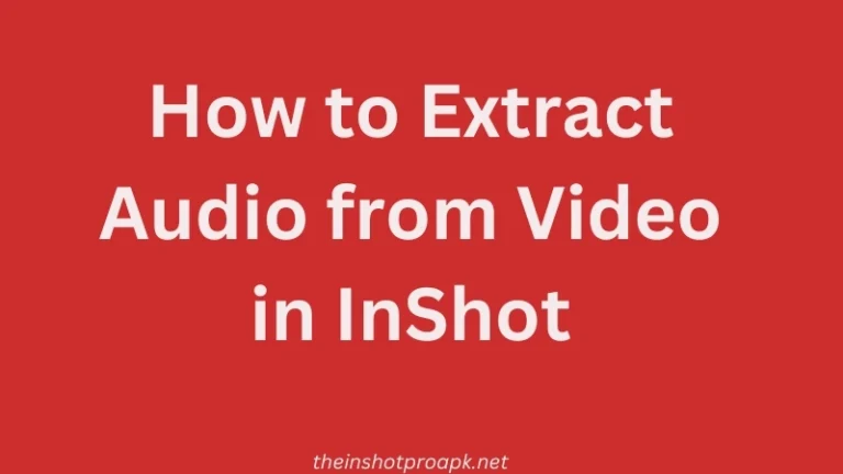 How to Extract Audio from Video in InShot