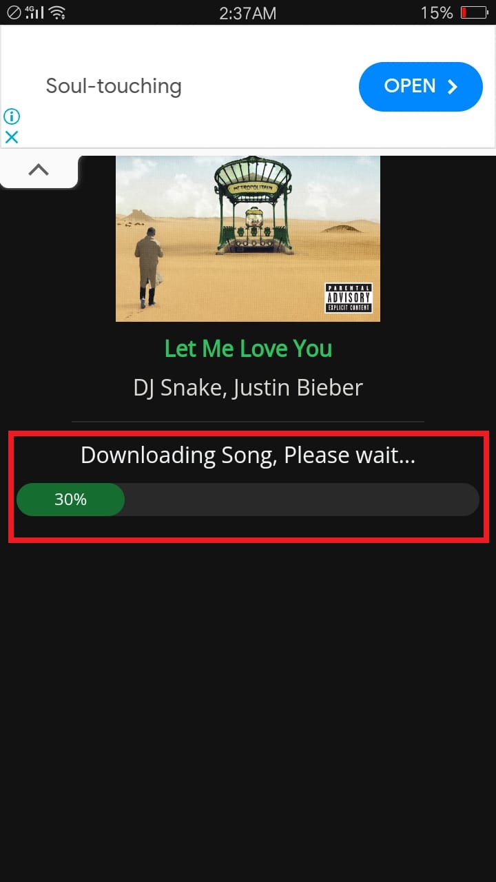 downloading spotify song