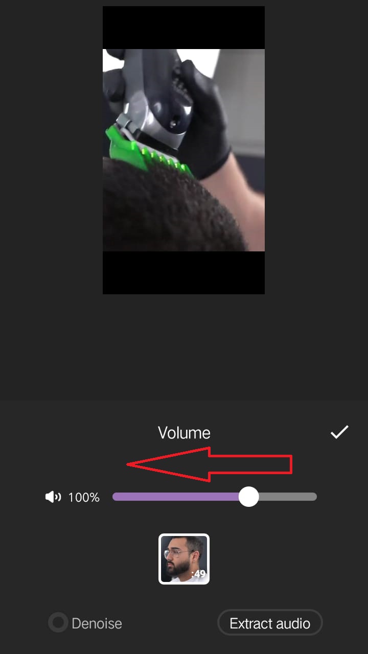 low volume of original video in inshot app