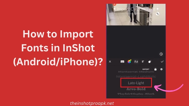 How to import font into InShot